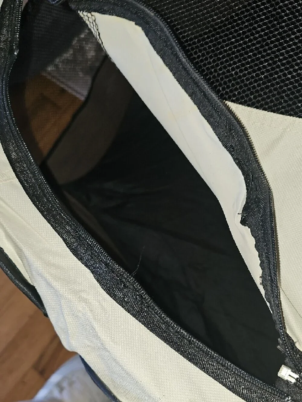 Collapsible Mesh Small Pet Playpen - Black and Cream Like NEW